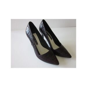 ALICE+OLIVIA Womens Bordeaux Purple Snake Dina Stiletto Slip On Pumps 36.5